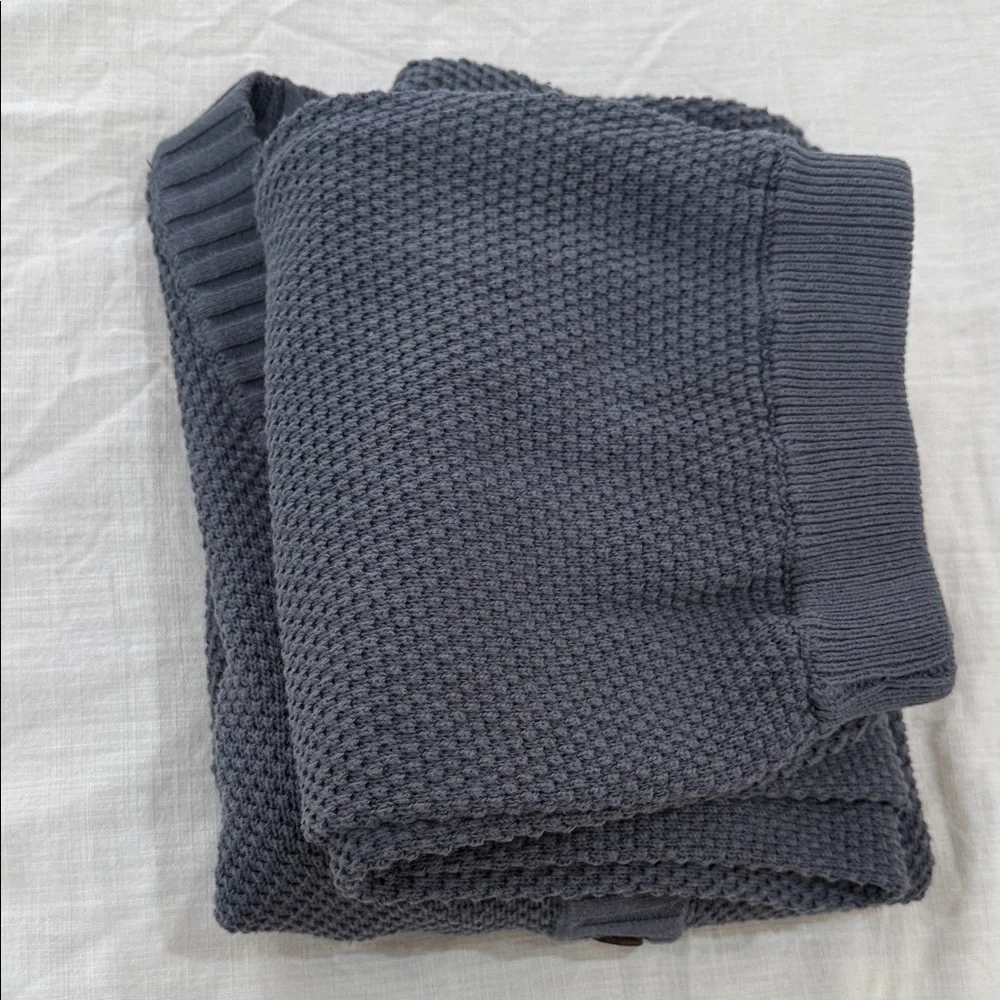 Free People Charcoal Gray Waffle Knit Jogger Pants - Picture 6 of 6